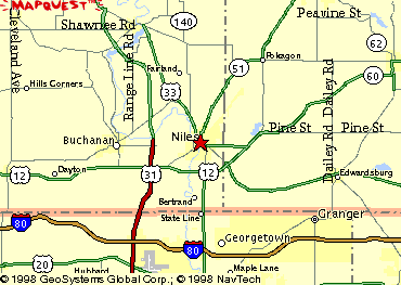 Map of Niles area